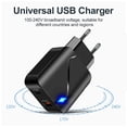 thumbnail image 3 of kurtrusly Phone Charger PD18W QC3.0 USB Quick Charging Adapter EU Plug Plastic Portable Charging Head, Black, 3 of 8