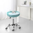 thumbnail image 4 of Picia Dog In Bathtub pattern Round Stool Covers Comfy Seat Covers Stretch Removable WashableChair Slipcover Round Bar Chair Cushion Cover-13 inch, 4 of 7