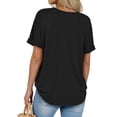 thumbnail image 5 of Sundazz Oversized Tshirts for Women Crew Neck Short Sleeve Tops Summer Casual Basic Tees, S-2XL, 5 of 8