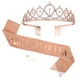 thumbnail image 1 of Corona de Cumpleaños, Banda de Cumpleaños y Diadema de Tiara de Cumpleaños Feliz Reina, Oro Rosa, 1 of 7