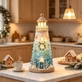 thumbnail image 7 of Christmas Decor Handmade 3D Craft Set Glowing Lighted Sea Glass Art Kits For Adults Beginner Friendly Lighthouse Kit Collection DIY Plastic Building Activity For Indoor Home Holiday Decoration,E, 7 of 7
