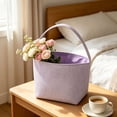 thumbnail image 2 of Deeceymbur Striped Polypropylene Fabric Storage Tote Basket with Handles Beach Home Grocery Organizer, 2 of 5