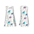 thumbnail image 3 of Bixox cute winter Gnome Print Women's Sleeveless A-Line Dress with Pockets, Casual Knee-Length Tank Dress for Summer-3X-Large, 3 of 7