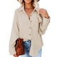 thumbnail image 3 of Camisa Con Botones, Bolsillo En El Pecho, Manga Larga, Blusas De Gran Tamaño, Chaqueta Suelta E Informal Para Uso Diario. ANGGREK Otros, 3 of 6
