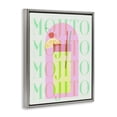 thumbnail image 4 of Retro Pastel Mojito Gray Framed Floater Canvas Wall Art, design by Lil' Rue, 4 of 10