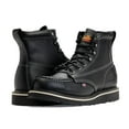 thumbnail image 1 of Botas de trabajo Thorogood American Heritage de 6 pulgadas con punta moc para hombre, negras, 1 of 6