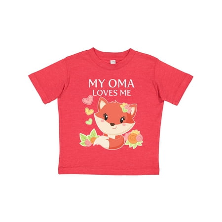 

Inktastic My Oma Loves Me- Little Fox Gift Toddler Boy or Toddler Girl T-Shirt