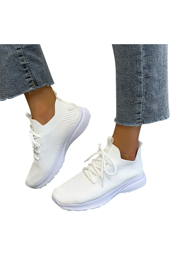 Womens Mesh Breathable Sneakers Tennis Shoes Womens Slip on Walking Sneakers for Gym Workout