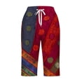 thumbnail image 3 of Mujeres Pantalones Cortos Casual Pata Recta Cordón Cintura Elástica, Suelta Y Cómoda Mujer Pantalones Cortos con Bolsillos, 3 of 5