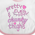 thumbnail image 4 of Inktastic Pretty Eyes and Chunky Thighs Boys or Girls Baby Bib, 4 of 4