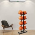 thumbnail image 6 of Flkoendmall 4 Layer Basketball Organizer Iron Ball Rack Floor Standing Holder Indoor Outdoor, 6 of 8