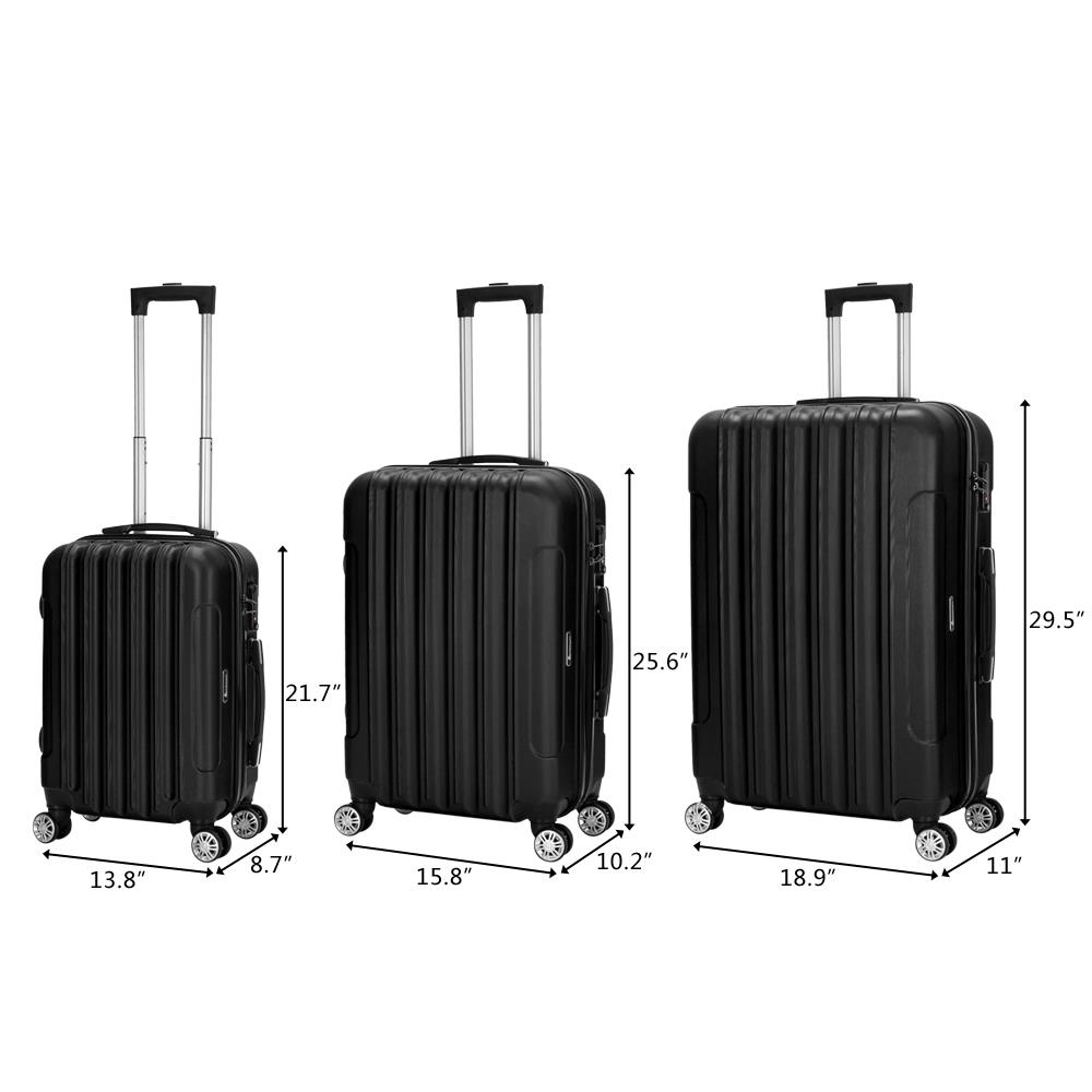 UBesGoo 3pcs 20 24 28" Luggage Travel Set Bag Trolley Suitcase w/TSA lock - image 2 of 9