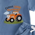 thumbnail image 4 of Toddler Baby Boy Girl Summer Clothes Set Boys Short Sleeve Cartoon Prints T Shirt Tops Shorts Child Kids Gentleman Outfits 6-12 Months 12-24 Months 2t 3t 4t 5t 6t 7t Children 6-12 Months, 4 of 4