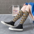 thumbnail image 6 of Picia Women Crew Soft Moisture-wicking Socks Retro Excavator Pattern Design Cotton Socks, One Size fit All, 6 of 9