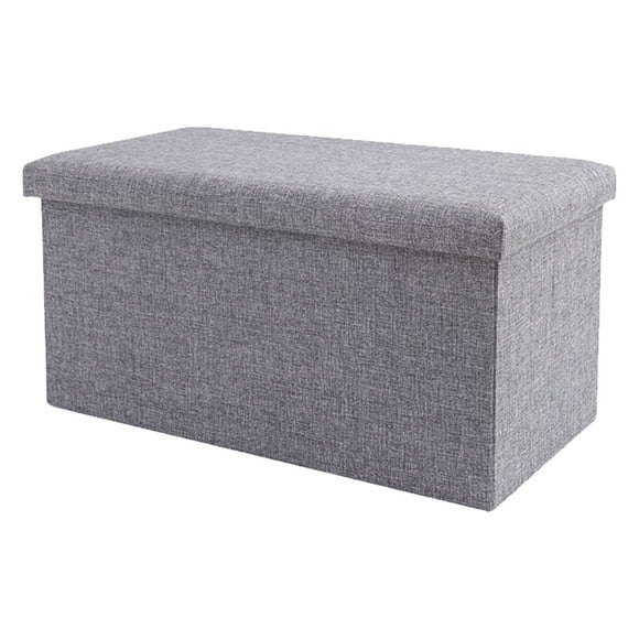Storage Stool, Saving Space Fabric Stylish Comfortable Storage Ottoman Bench For Bedroom For Room Grey L