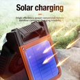 thumbnail image 5 of Ventilador Eléctrico Solar de 20000 MAh con Luces LED para Tiendas de Campaña, para Acampar en Coche y Carga USB y Solar para Senderismo y Pesca. Verde, 5 of 5