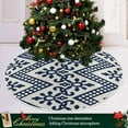 thumbnail image 6 of FMSHPON Floral Geometric Pattern Xmas Christmas Tree Skirt Stand Mat for Holiday Party Decoration Indoor Outdoor 36 inches, 6 of 6