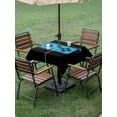 thumbnail image 5 of Square Outdoor Tablecloth with Umbrella Hole Blue Game Handle Outside Table Cloth Waterproof Patio Table Cover Video Gamer Console Earphones Black Zipper Tablecloths for Picnic Camping 60x60 Inch, 5 of 8