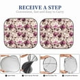 thumbnail image 6 of Daiia Rose Flowers 2PCS Car Windshield Sun Shade, Foldable Sun Shield for Car Front Window, Auto Sun Blocker Visor Protector Universal for Truck SUV Pickup-Medium, 6 of 7