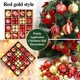 thumbnail image 5 of 44 Bolas de Navidad para áRbol de Navidad, Color Rojo y Dorado, 2 TamañOs, Bolas de Adorno para áRbol de Navidad con Purpurina, 5 of 9