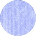 thumbnail image 1 of Ahgly Company Indoor Round Trellis Blue Modern Area Rugs, 5' Round, 1 of 4