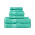 thumbnail image 3 of BNM Egyptian Cotton Solid 6 Piece Towel Set, Sea Green, 3 of 7