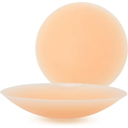 Non-Adhesive Bra Liner Nipple Covers for Women  Reusable Silicone No-Show Inserts with Travel Box