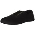 thumbnail image 1 of Easy USA - Womens Canvas Lace Up Shoe with Padded Insole, 10, Black, 1 of 3