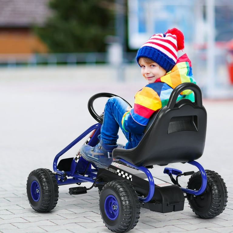 Gymax Toddler's Kids 4-Wheel Pedal Go Kart Ride On Toy with