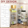 thumbnail image 5 of 6-Shelving Unit, Adjustable Wire Shelving, Metal Wire Shelf with Shelf Liners and Hooks for Kitchen, Closet, Bathroom, Laundry, White, 21" W x 11" D x 69" H, 5 of 14