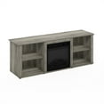 thumbnail image 4 of Furinno Montale 60 Inch TV Stand with Fireplace, French Oak Grey, 4 of 8