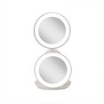 Zadro 4.5" Round LED Compact Mirror 10X/1X Travel Mirror with Lights