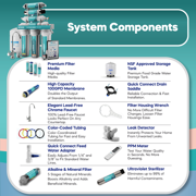 NU Aqua Platinum Series 7 Stage Alkaline and UV Ultraviolet 100GPD RO System