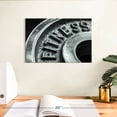thumbnail image 3 of Elephant Stock Gym Barbell Plate Wall Art - Horizontal Canvas Wall Art - Living Room Wall Decor - Sports Canvas - Black And Silver Decor - 12" x 8", 3 of 8