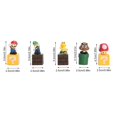 thumbnail image 4 of Mario And Luigi Toys Figurines Super Mario Action Figure Set 5 Pieces, 4 of 4