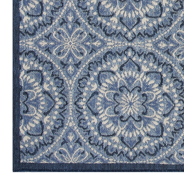 Free Shipping! Better Homes & Gardens 7x10 Blue Medallion Outdoor