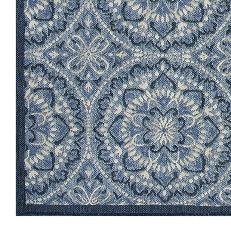 Free Shipping! Better Homes & Gardens 7x10 Blue Medallion Outdoor