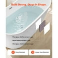 thumbnail image 5 of KFFKFF 67-Inch Acrylic Freestanding Bathtub, Contemporary Oval Soaking Tub with Brushed Nickel Overflow and Drain, Ideal for Modern Bathrooms and Renovation Projects, 5 of 9