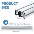 thumbnail image 2 of 2PCS T Slot 4080 Aluminum Extrusion, 600mm European Standard Anodized Linear Rail Profile for 3D Printer Parts CNC DIY Projects, Silver, 2 of 5