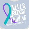 thumbnail image 4 of Inktastic Never Stop Fighting Suicide Prevention Awareness Ribbon Boys or Girls Baby Bib, 4 of 4