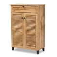 thumbnail image 1 of Baxton Studio Coolidge Oak Brown Finished Wood 5-Shelf Shoe Storage Cabinet, 1 of 12