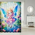 thumbnail image 2 of Erosebridal Elf Princess Shower Curtain 72x84 , Dreamy Butterfly Floral Bath Curtain, Waterproof, 2 of 6