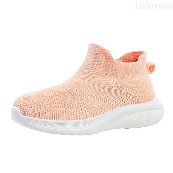 Lixiuxyad Girls Sneakers For Kids Lightweight Breathable Mesh Running Shoes Comfortable Casual Sports Shoes For Girls And Boys Age 4 12 Running Athletic Shoes Sizes 11(Little Kid 4.5-5 Years)