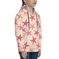 thumbnail image 3 of Kdxio Starfish Pattern Boys Athletic Unisex Boys Girls Hoodie with Pocket Sweatshirts-Large, 3 of 6