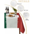 thumbnail image 2 of Mexican Flag Shabby Table Cloth, Green White Red Stripes Waterproof Tablecloth for Square Tables, Reusable Washable Fabric Table Cover for Restaurant Kitchen Dining Tables 60"x60", 2 of 6