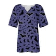 thumbnail image 3 of Women Short Sleeve Loose Fitting Durable Leisure Fashion Strapless Printed Christmas gift Thin section Fashion Sexy Lining Pink Trendy Short Sleeve Size L, 3 of 4