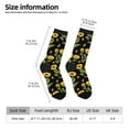 thumbnail image 5 of Yiaed Bees and Sunflowers Print Great elasticity Crew Socks Sports socks for Men and Women, 5 of 5