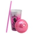 thumbnail image 4 of Vaso Doble Pared Tapa Domo Y Popote, Colección Wicked, Diseño Glinda Pink, Vaso con Brillos, Capacidad 500 Ml, 4 of 4