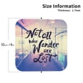 thumbnail image 2 of Leather Coasters with Heat-resistant for Drinks, Not All Those Who Wander Are Lost Cup Coasters Cup Pad Mat for Tabletop Protection, Coffee Table, Office Desk and Housewarming Gift, 2 of 5