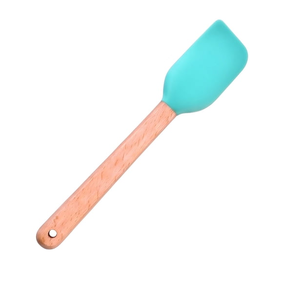 Silicone Spatula with Wooden Handle, Heat Resistant Kitchen Baking Turner, Nonstick Scraper for Mixing, Cooking, Cake Decorating, Batter, Food Preparation(Style A)